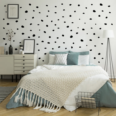 Black Dalmatian Polka Dots Wall Decals